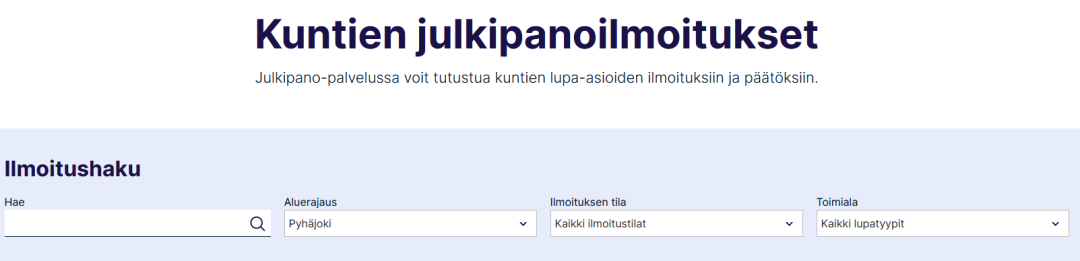 Kuva julkipanoilmoituksista